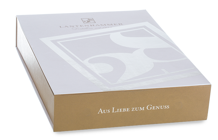 Geschenk-Box für 1 Fl. Spezialitäten 0,35l und 2x Bouquetgläser