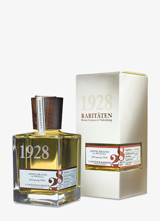 1928 RARITÄT Apfelbrand gelagert im Whiskyfass 42% Jahrgang 2018