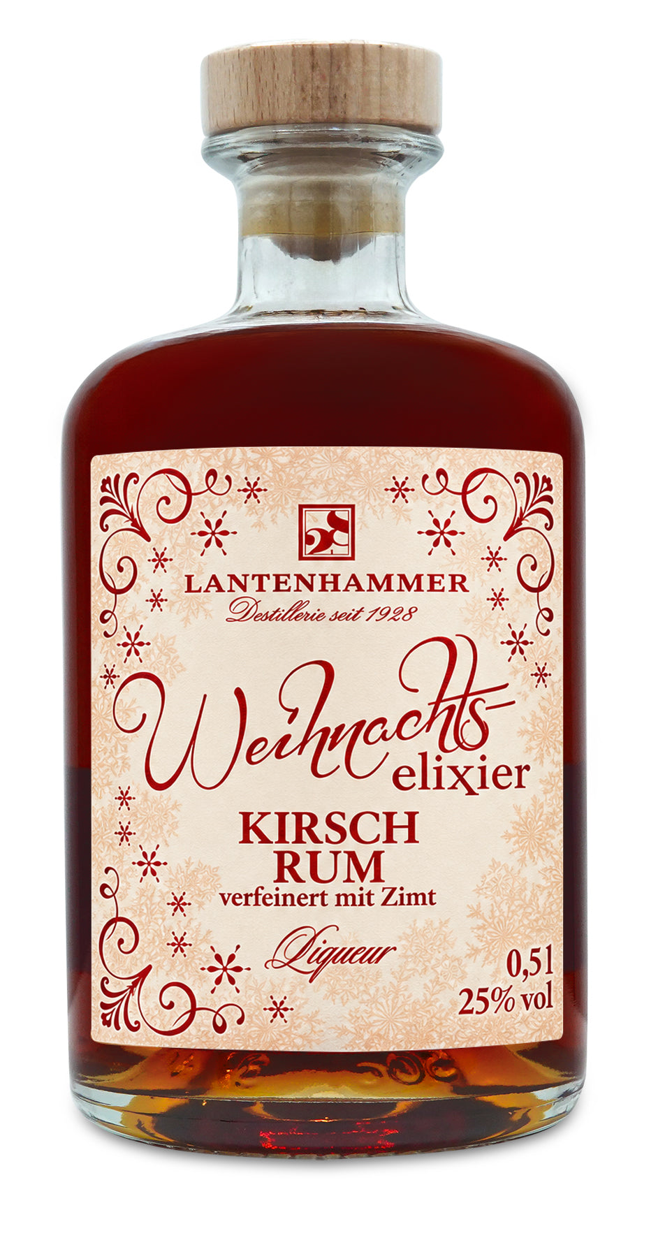 Weihnachtselixier - Kirsch Rum Liqueur verfeinert mit Zimt 25%