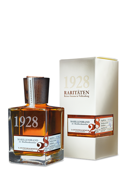 1928 RARITÄT Marillenbrand gelagert im Maulbeerholzfass 43%