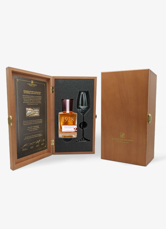 Geschenk-Box für 1 Fl RARITÄT 0,35l und 1x Edelbrandglas