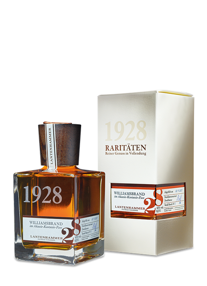 1928 RARITÄT Williamsbirnenbrand gelagert im Akazien- Kastanienholzfass 43%